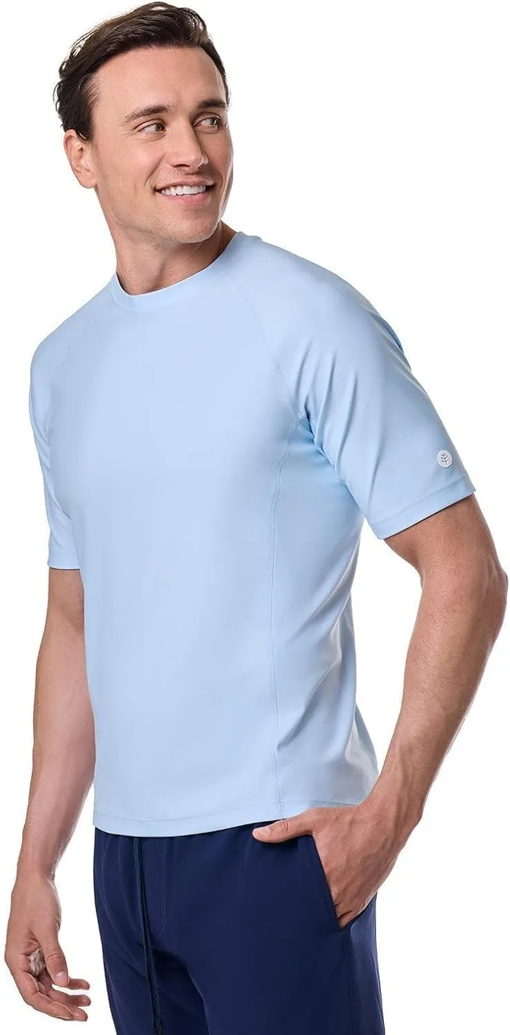 Coolibar UPF 50  Men's Hightide Short Sleeve Swim Shirt - Sun Protective