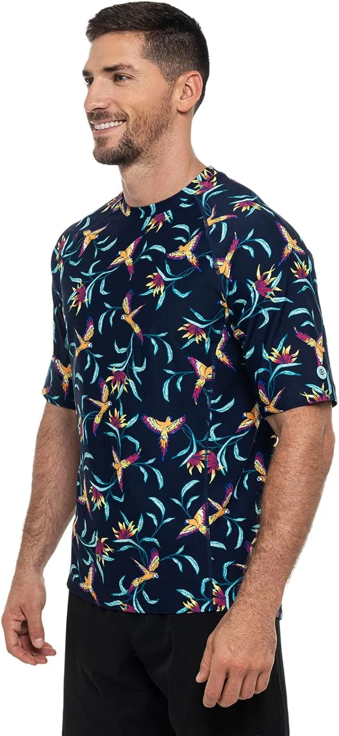 Coolibar UPF 50  Men's Hightide Short Sleeve Swim Shirt - Sun Protective