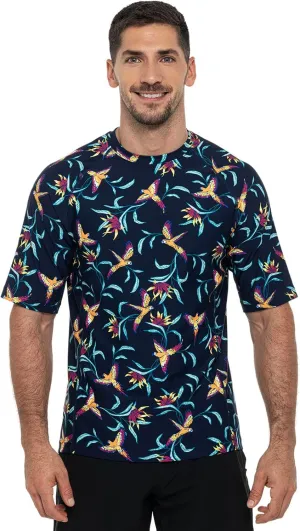 Coolibar UPF 50  Men's Hightide Short Sleeve Swim Shirt - Sun Protective