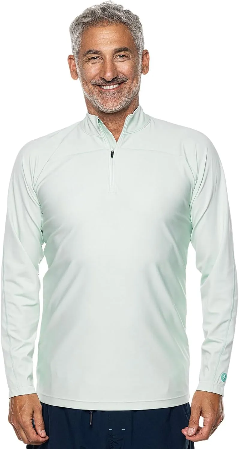 Coolibar UPF 50  Men's Nocona Zip Rash Guard - Sun Protective