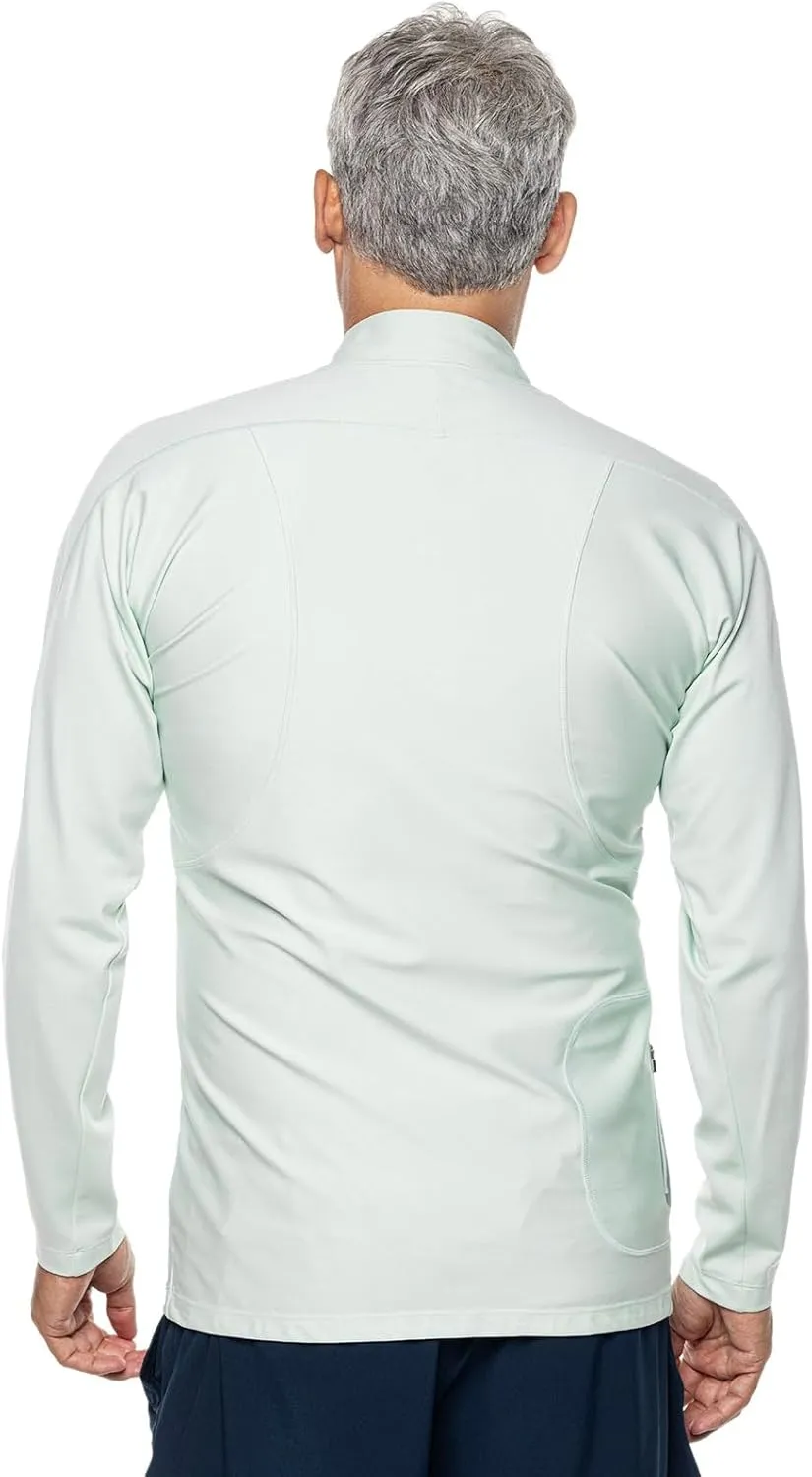 Coolibar UPF 50  Men's Nocona Zip Rash Guard - Sun Protective