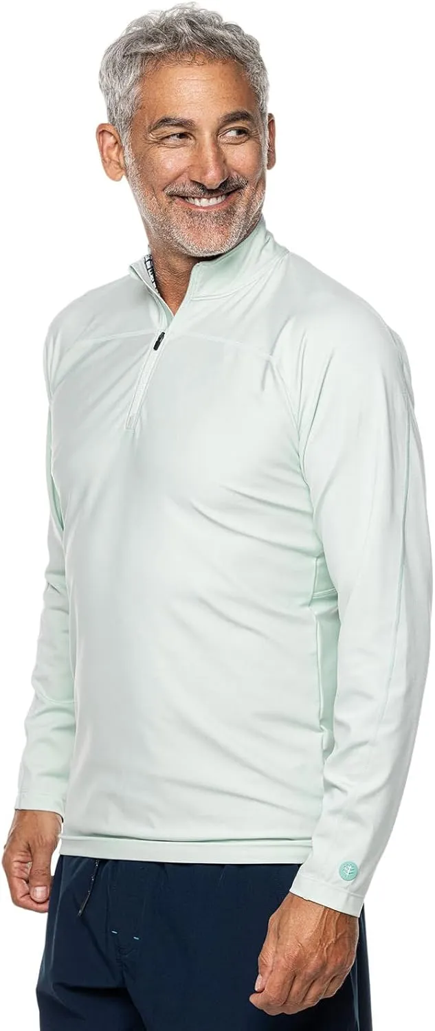 Coolibar UPF 50  Men's Nocona Zip Rash Guard - Sun Protective