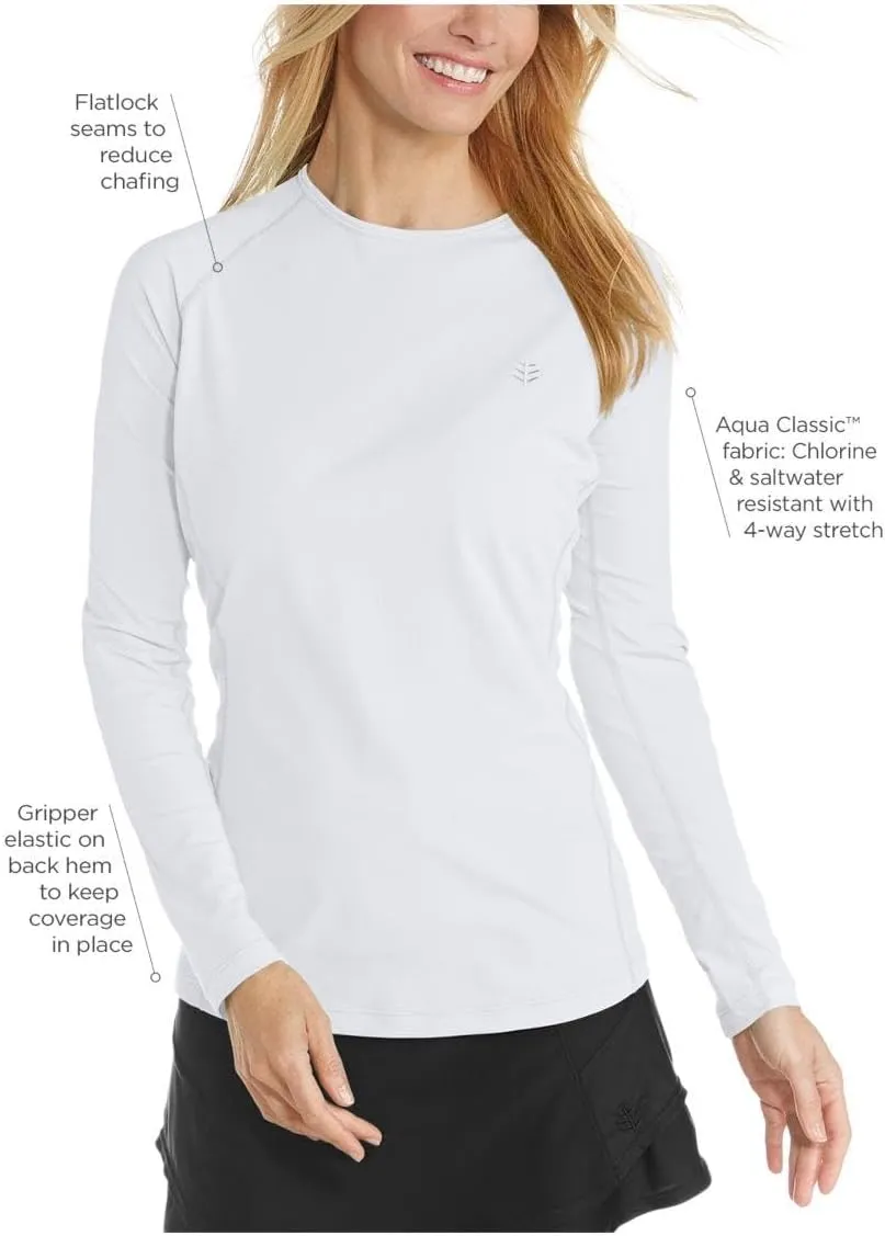 Coolibar UPF 50  Women's Hightide Long Sleeve Swim Shirt - Sun Protective