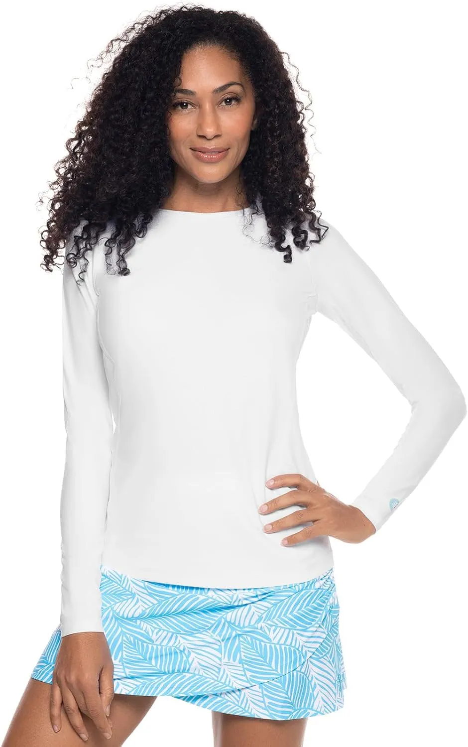 Coolibar UPF 50  Women's Hightide Long Sleeve Swim Shirt - Sun Protective