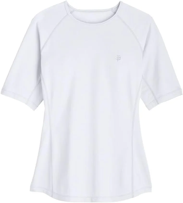 Coolibar UPF 50  Women's Hightide Short Sleeve Swim Shirt - Sun Protective