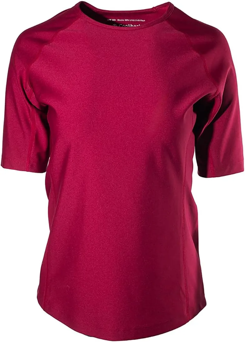 Coolibar UPF 50  Women's Hightide Short Sleeve Swim Shirt - Sun Protective