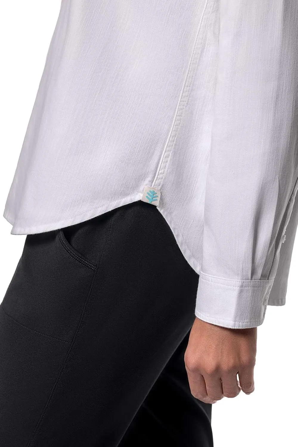 Coolibar UPF 50  Women's Peninsula Chambray Shirt - Sun Protective