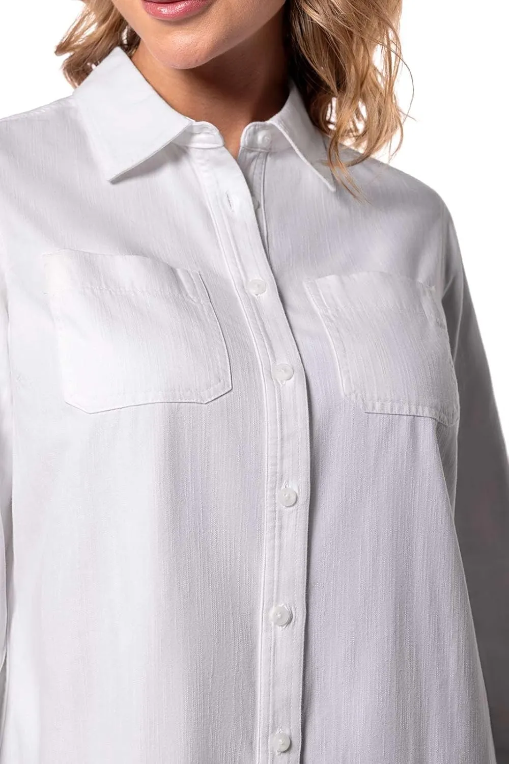 Coolibar UPF 50  Women's Peninsula Chambray Shirt - Sun Protective