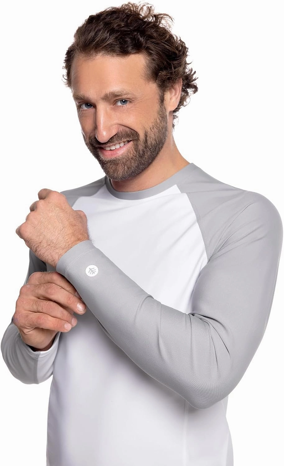 Coolibar UPF 50  Men's Hightide Long Sleeve Swim Shirt - Sun Protective
