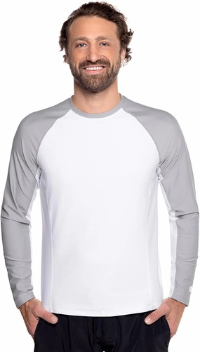 Coolibar UPF 50  Men's Hightide Long Sleeve Swim Shirt - Sun Protective