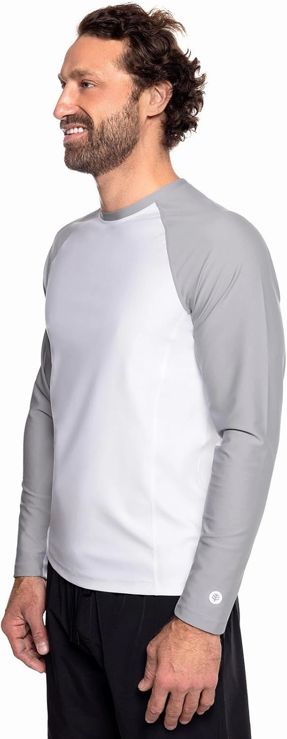 Coolibar UPF 50  Men's Hightide Long Sleeve Swim Shirt - Sun Protective