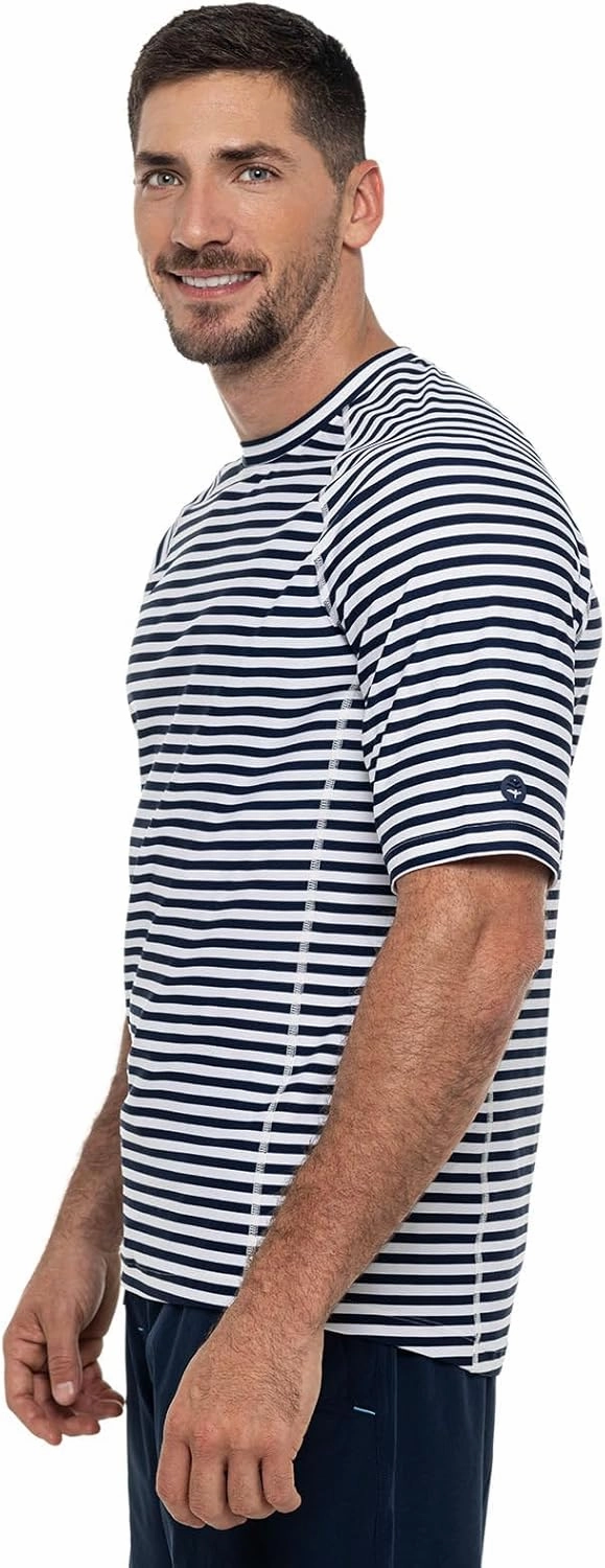 Coolibar UPF 50  Men's Hightide Short Sleeve Swim Shirt - Sun Protective