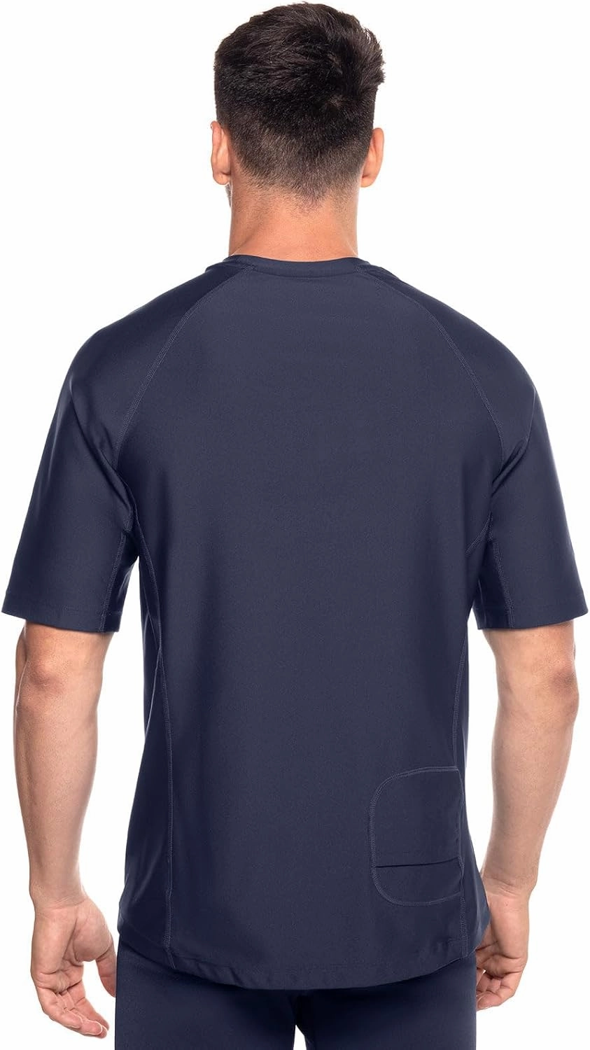 Coolibar UPF 50  Men's Hightide Short Sleeve Swim Shirt - Sun Protective