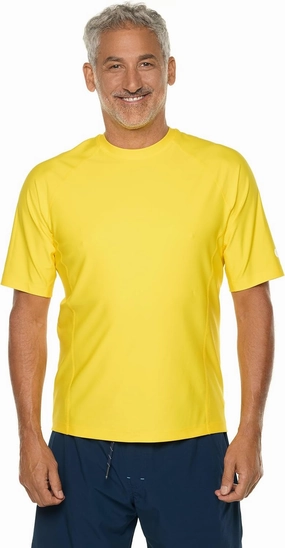 Coolibar UPF 50  Men's Hightide Short Sleeve Swim Shirt - Sun Protective