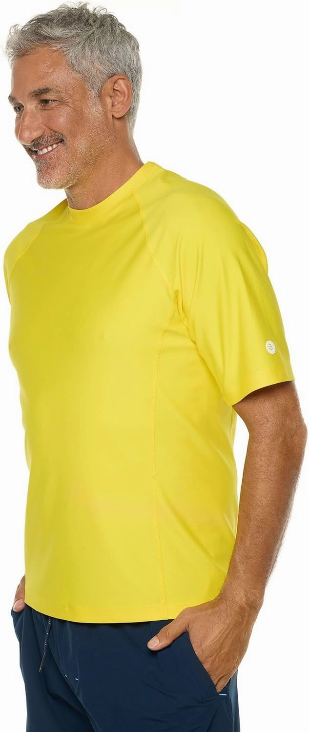 Coolibar UPF 50  Men's Hightide Short Sleeve Swim Shirt - Sun Protective