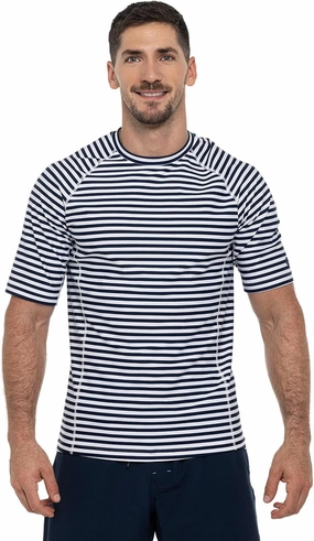 Coolibar UPF 50  Men's Hightide Short Sleeve Swim Shirt - Sun Protective