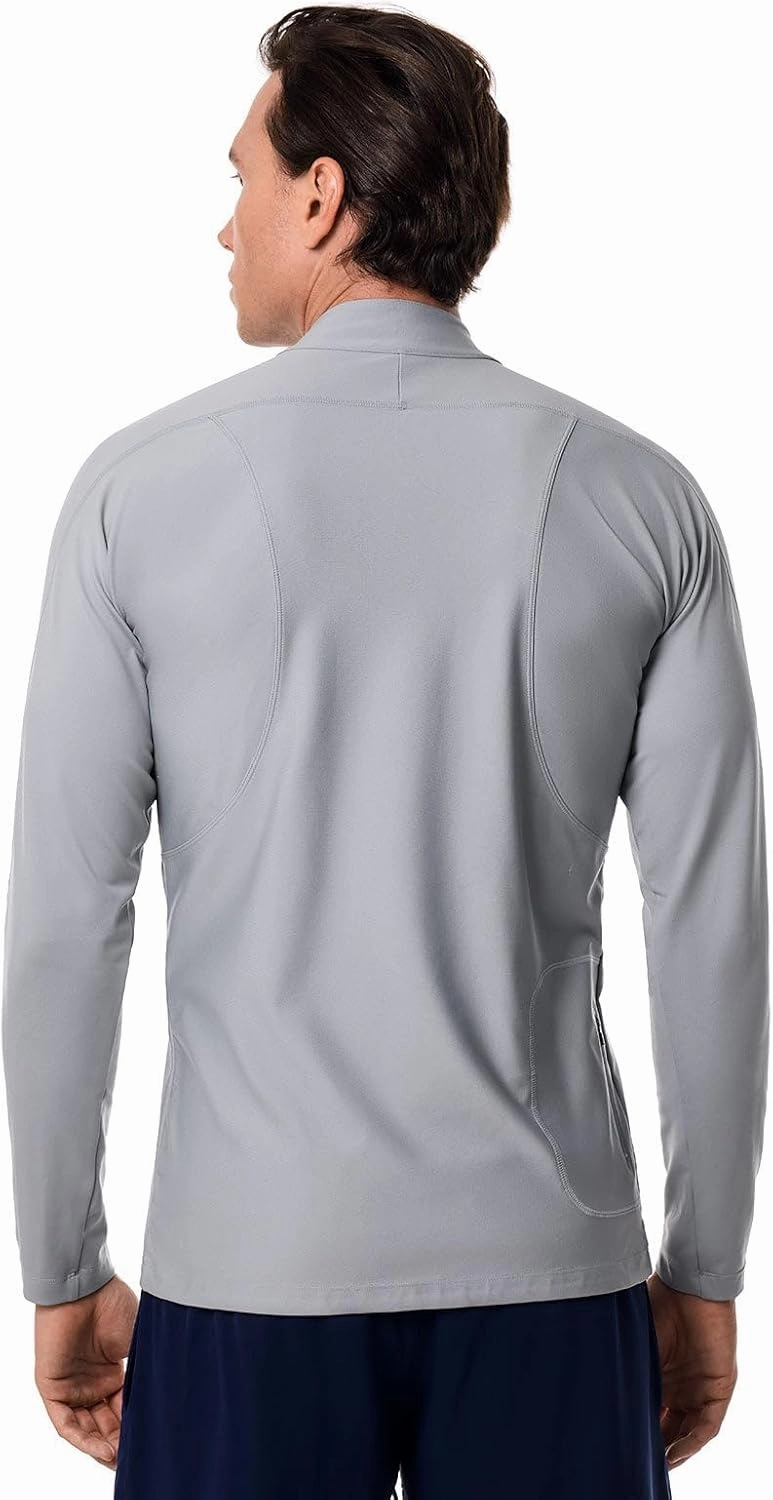 Coolibar UPF 50  Men's Nocona Zip Rash Guard - Sun Protective