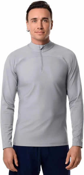 Coolibar UPF 50  Men's Nocona Zip Rash Guard - Sun Protective