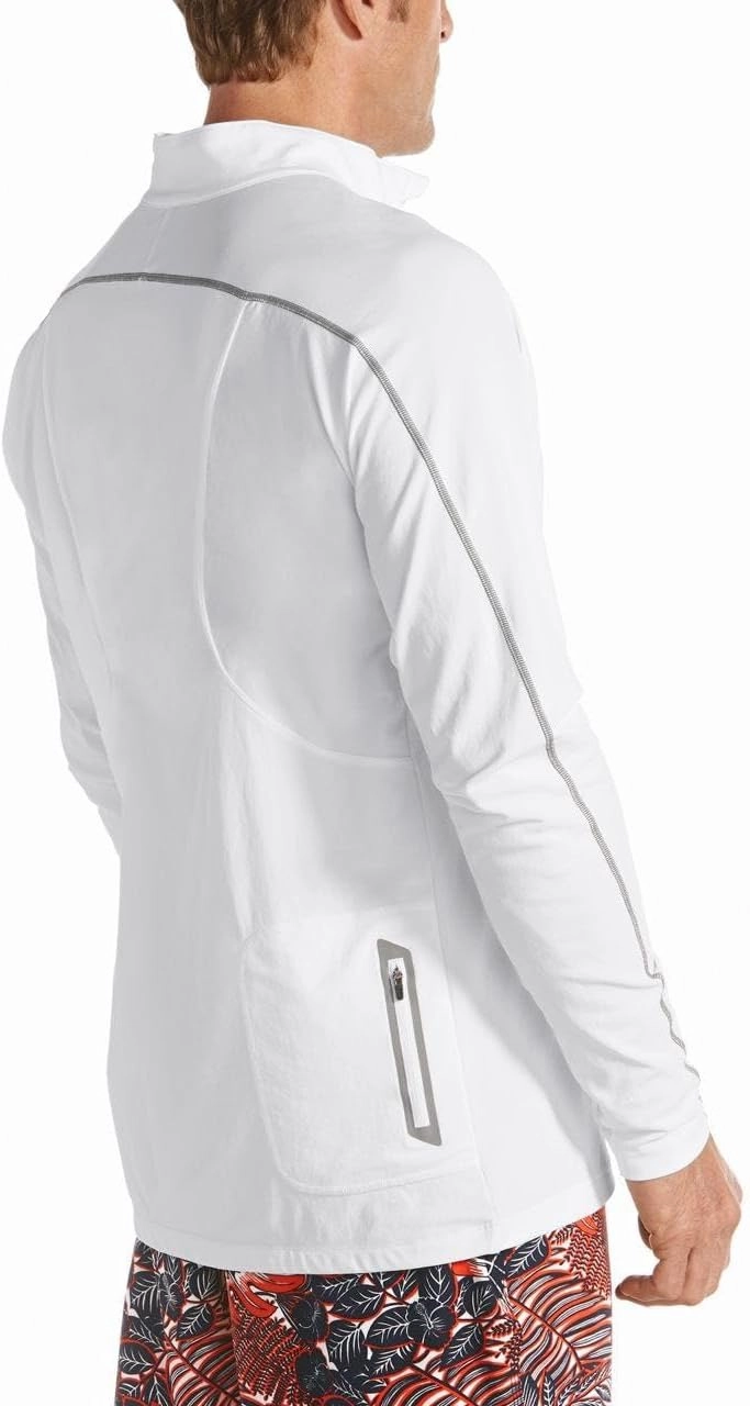 Coolibar UPF 50  Men's Nocona Zip Rash Guard - Sun Protective