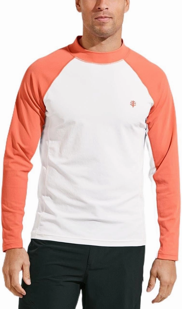 Coolibar UPF 50  Men's Tulum Long Sleeve Surf Rash Guard - Sun Protective