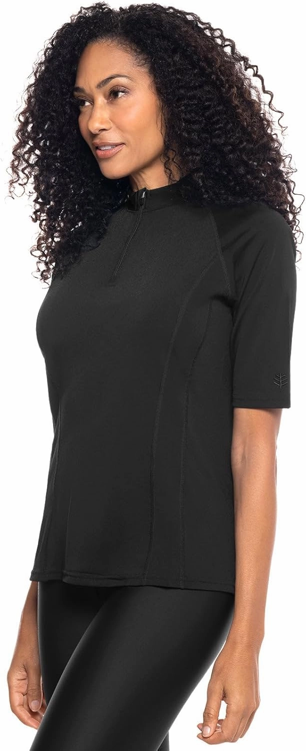 Coolibar UPF 50  Women's Freestyle Short Sleeve Rash Guard - Sun Protective