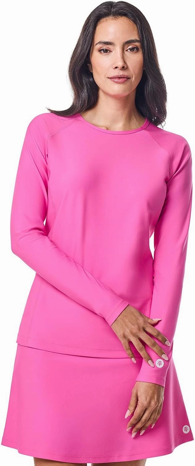 Coolibar UPF 50  Women's Hightide Long Sleeve Swim Shirt - Sun Protective