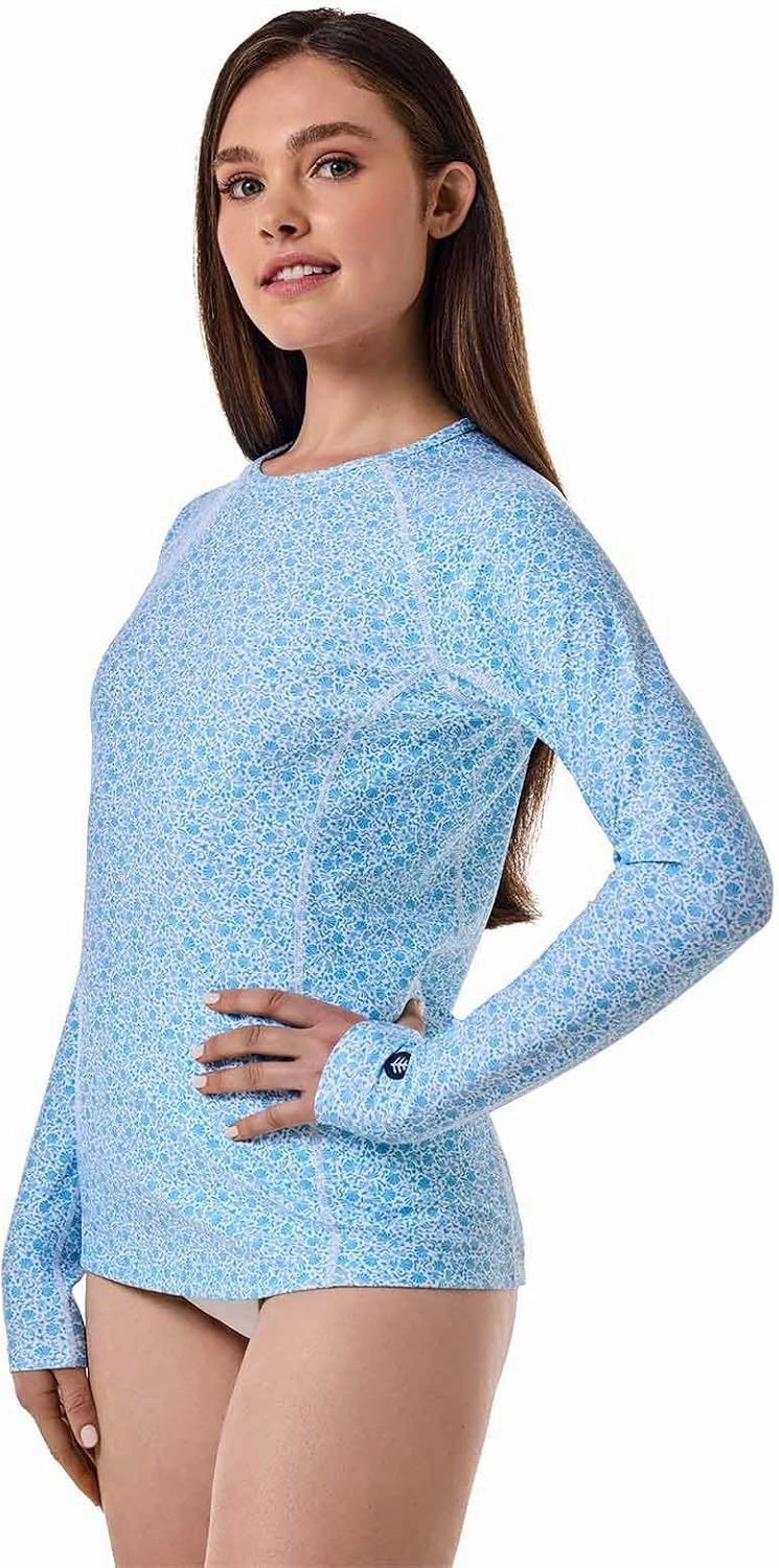 Coolibar UPF 50  Women's Hightide Long Sleeve Swim Shirt - Sun Protective