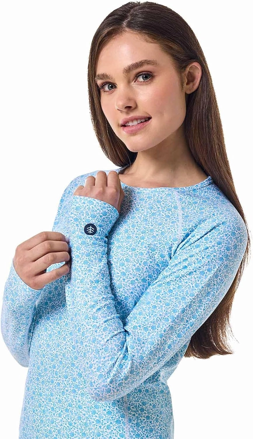 Coolibar UPF 50  Women's Hightide Long Sleeve Swim Shirt - Sun Protective