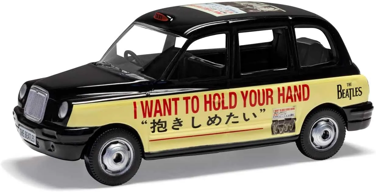 Corgi Diecast The Beatles I Want to Hold Your Hand London Taxi 1:36 Display Car Model CC85934,Black/Yellow