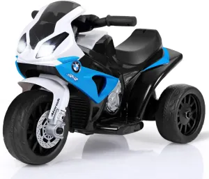 Costzon Licensed BMW Kids Electric 3-Wheel Ride-On Motorcycle Toy for Boys & Girls, with Headlights, Music and Battery Powered Pedal