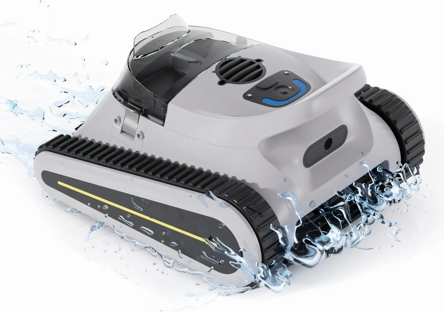 Crab Robotic Pool Vacuum, Wall-Climbing Robot, Automatic Pool Cleaner, Suitable for Walls and Floors of 1614 Square Feet Pool (Black)