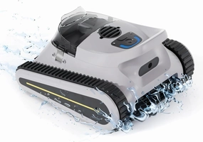 Crab Robotic Pool Vacuum, Wall-Climbing Robot, Automatic Pool Cleaner, Suitable for Walls and Floors of 1614 Square Feet Pool (Black)