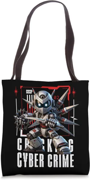 Cracking Cyber Crime Cybersecurity IT Tech Cyber Security Tote Bag