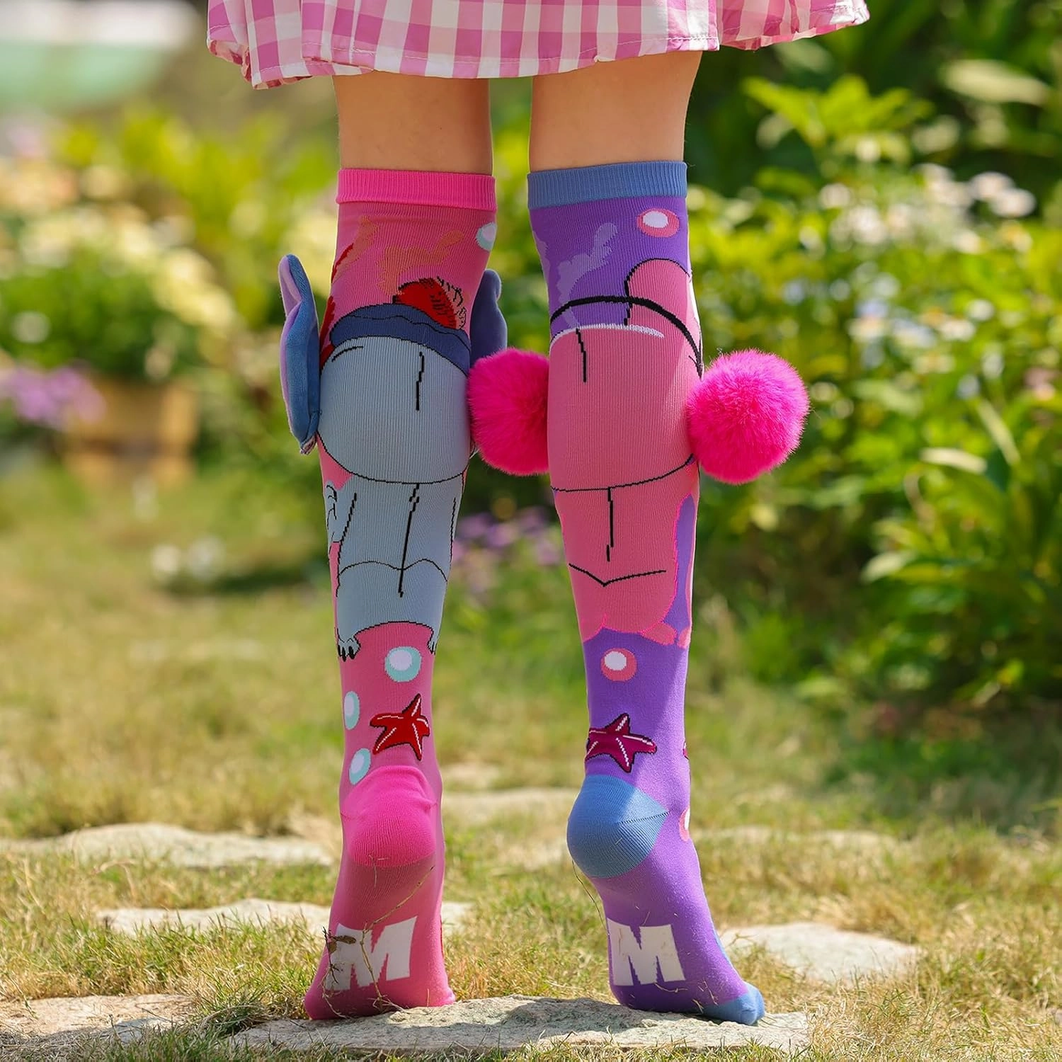 Crazy socks for kids Cute girl socks girls wacky Funky Stretch Mid to High Novelty Socks