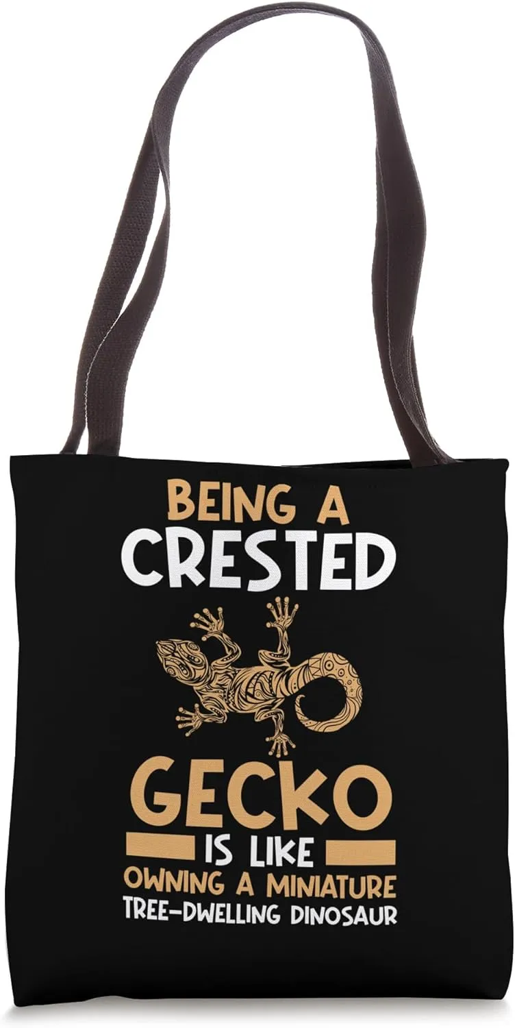 CRESTED GECKO:LIKE OWNING A MINIATURE TREE-DWELLING DINOSAUR Tote Bag