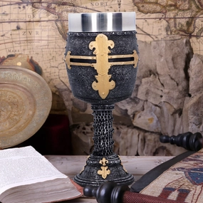 Crusader Medieval Knight Chainmail Wine Goblet