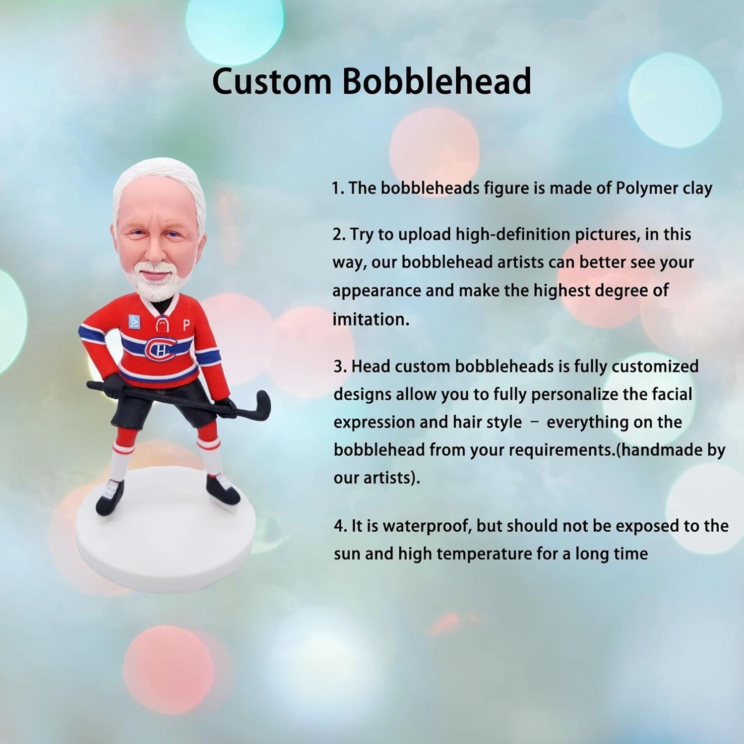 Custom Bobblehead for Pole Dancer,Just Head Personalized Custom Action Figure Based on Your Photo,Handmade Bobbleheads Figurine Gift for Any Occasion