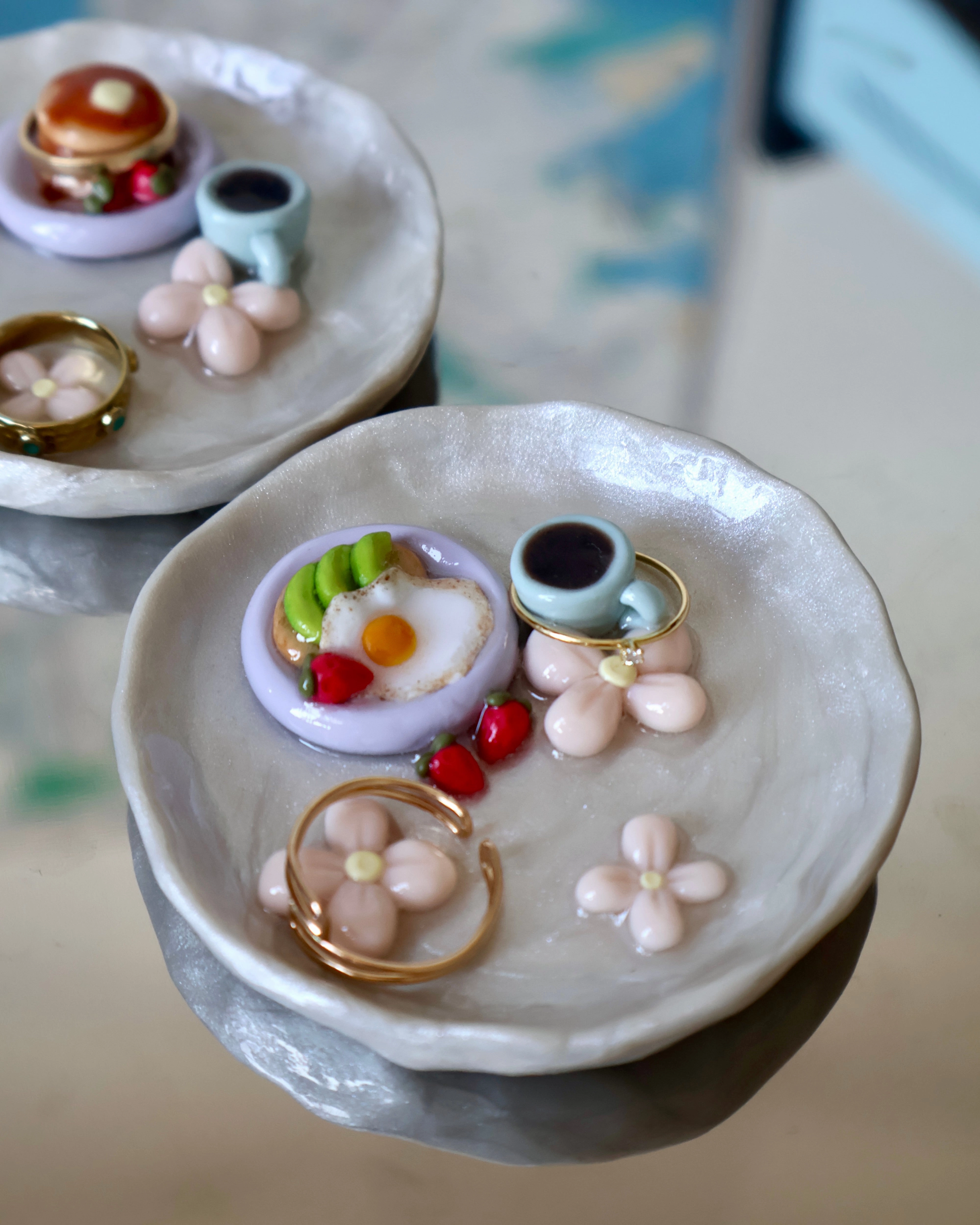 Customizable Breakfast Trinket Dish/Ring Holder