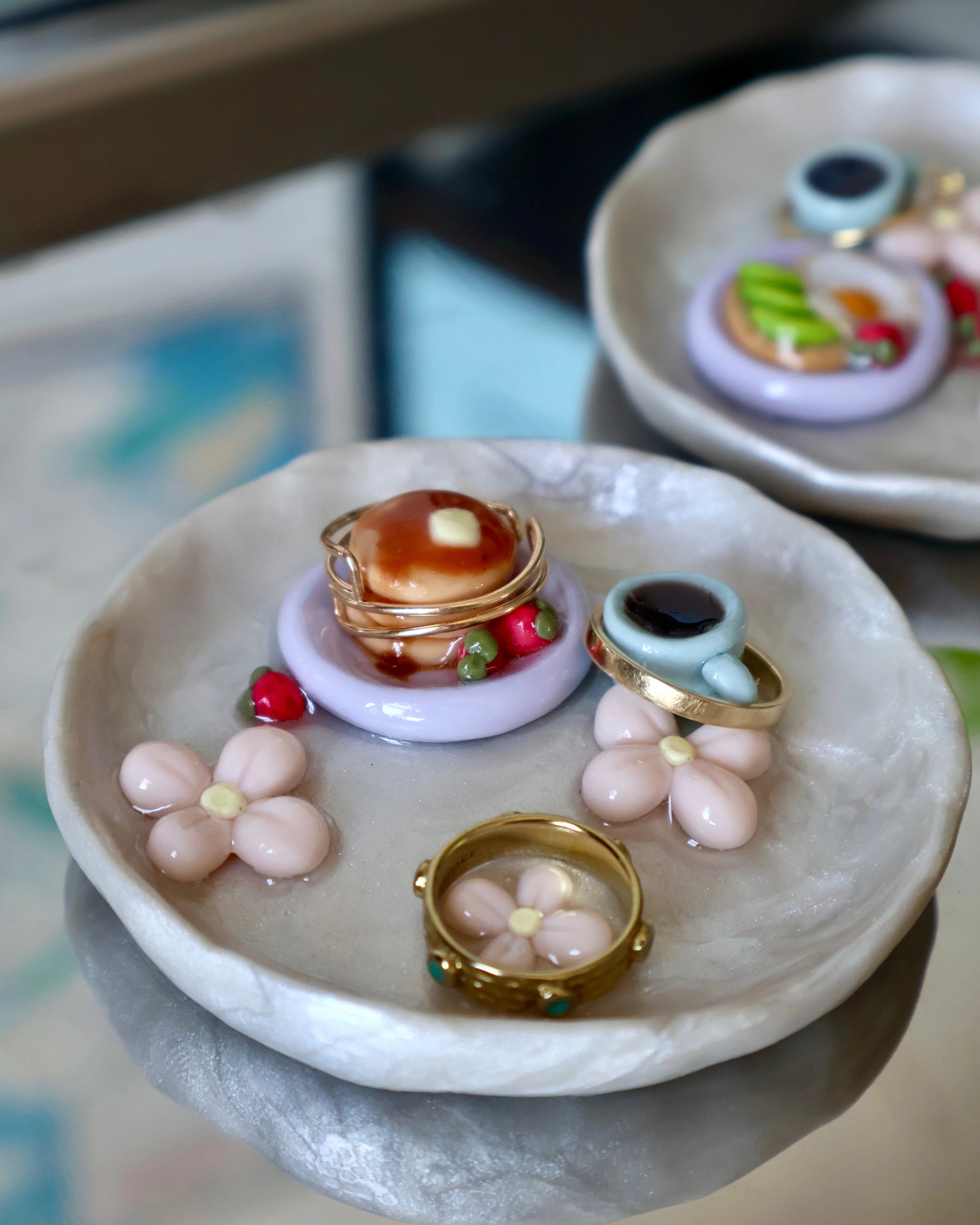 Customizable Breakfast Trinket Dish/Ring Holder