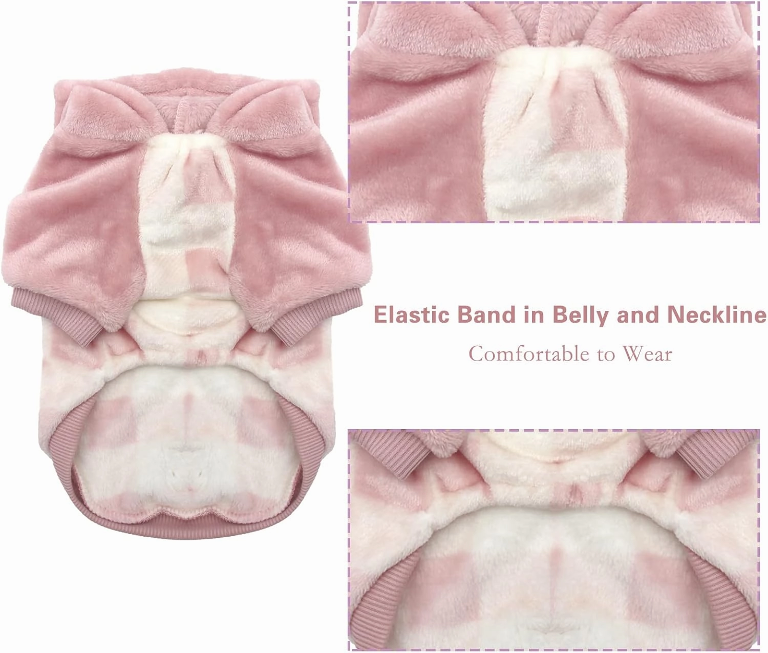 cyeollo Dog Sweater Warm Dog Winter Coat Pink Plaid New Year Dog Hoodie Flannel Sweatshirt Doggie Coats Dog Clothes for Small Dogs Size XL