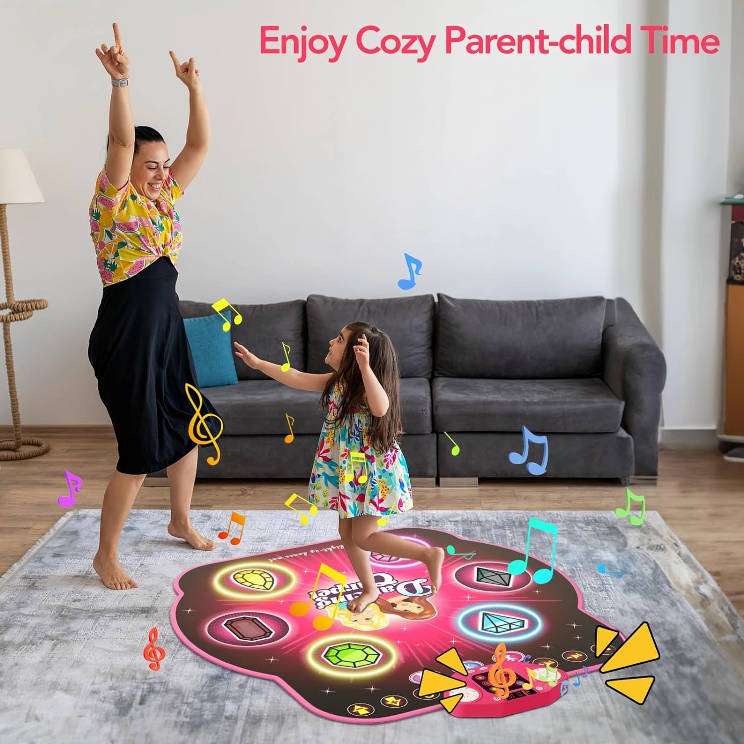 Dance Mat Toys for 4-12 Year Old Kids, 6 Button Light-up Dancing Challenges Bluetooth Electronic Dance Pad with 6 Game Modes, Birthday/Xmas Gifts for 4-12 Year Old Girls