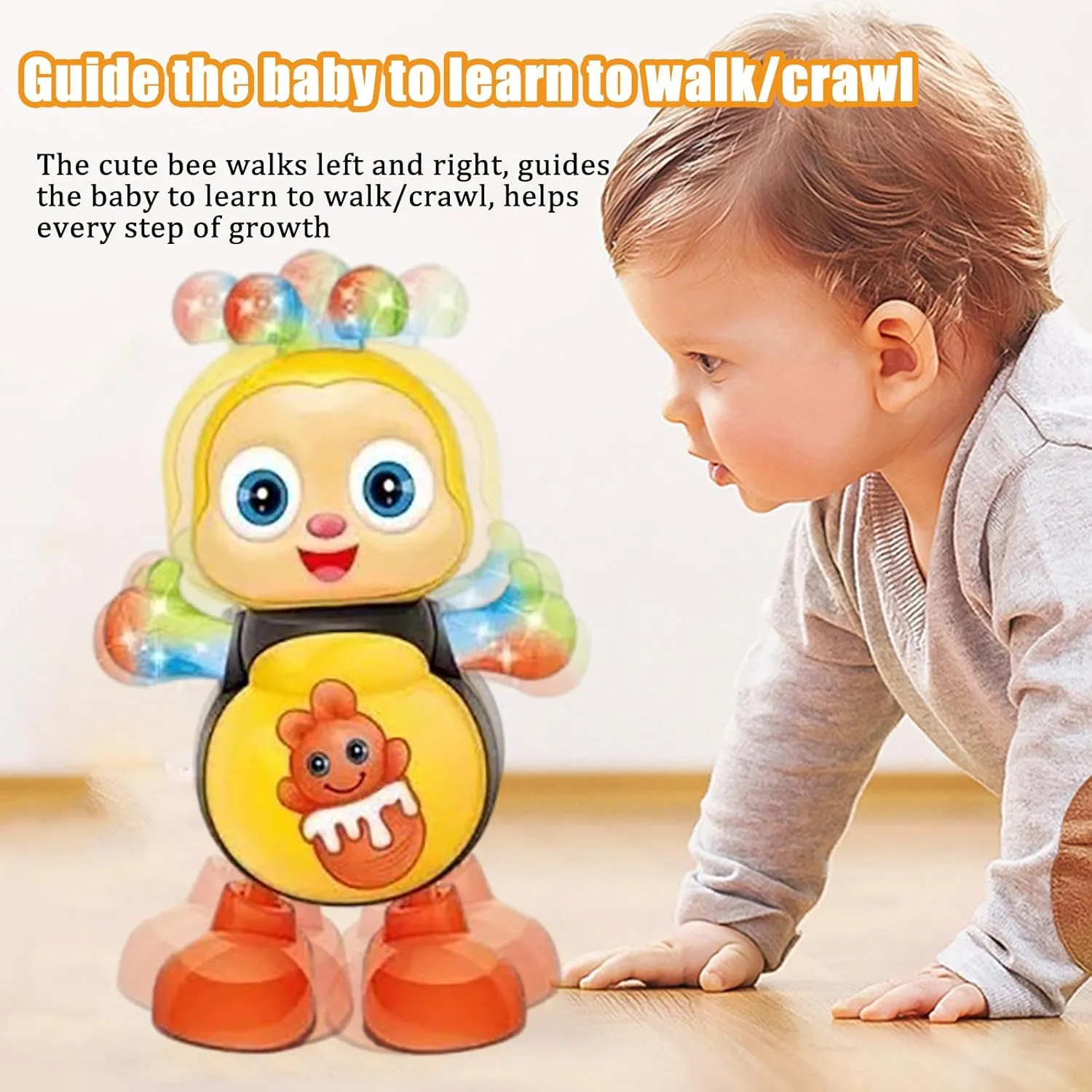 Dancing Bee, Happy Bee Dancing Toy, Abejita Chiquitita, Juguete De Abejita Con Musica, Abejita Bailarina Con Luces, Interactive Bee Can Waiking Twisting Body & Moving Eyes (Bee)