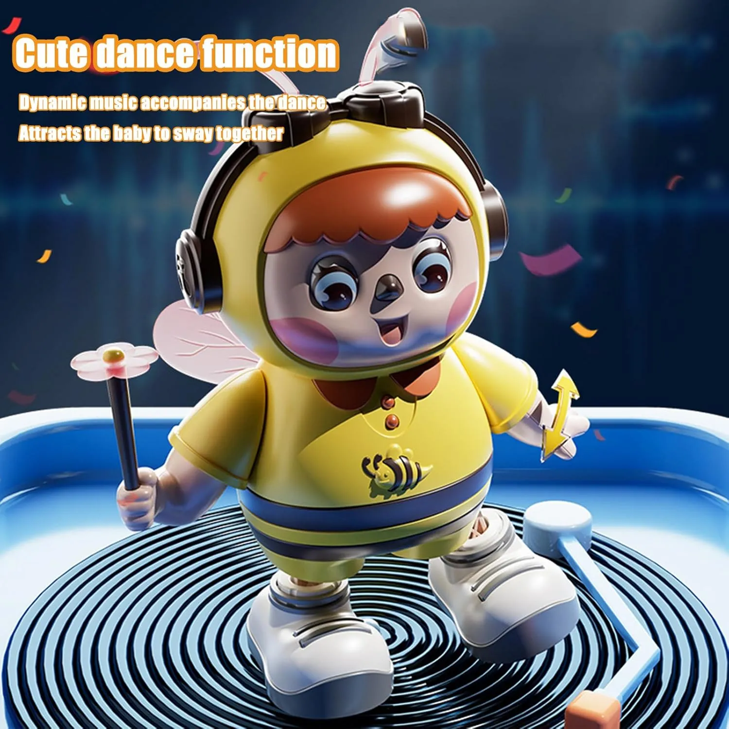 Dancing Bee, Happy Bee Dancing Toy, Abejita Chiquitita, Juguete De Abejita Con Musica, Abejita Bailarina Con Luces, Interactive Bee Can Waiking Twisting Body & Moving Eyes (Bee)