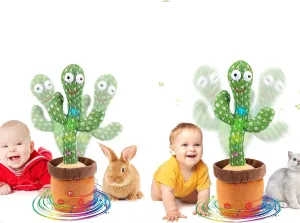 Dancing Cactus Talking Cactus Repeating What You Say Imitation Toys Glowing Musical Toys Children's Educational Toys