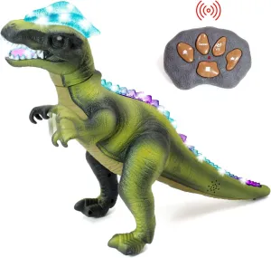 Dancing Dino Light Up T-Rex Dinosaur Toy with Radio Control - Green