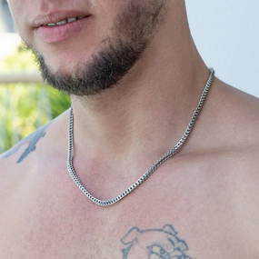 Dante Silver-tone Foxtail Chain Necklace