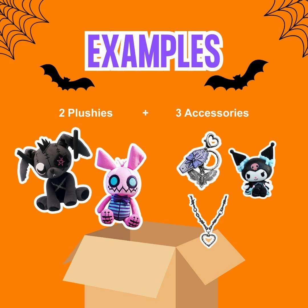 Dark Aesthetic Mystery Box Plush & Accessories 5-Piece Set