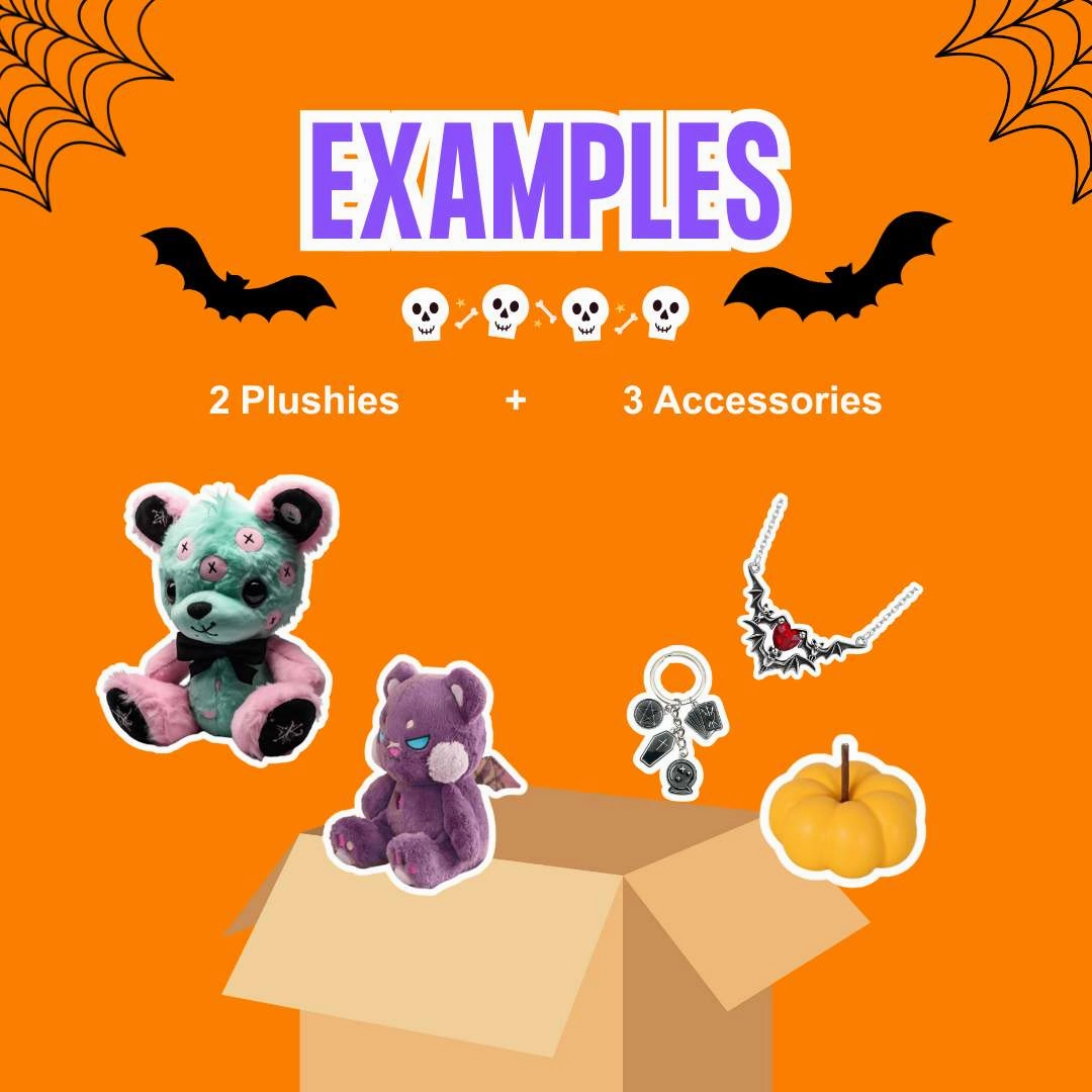 Dark Aesthetic Mystery Box Plush & Accessories 5-Piece Set
