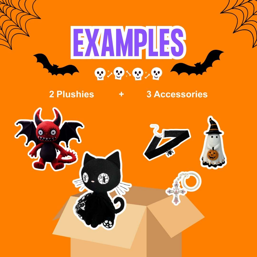 Dark Aesthetic Mystery Box Plush & Accessories 5-Piece Set