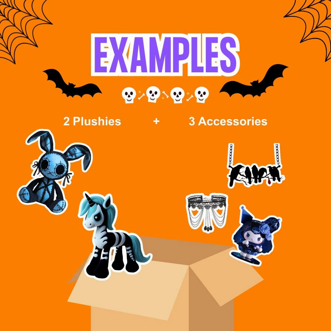 Dark Aesthetic Mystery Box Plush & Accessories 5-Piece Set